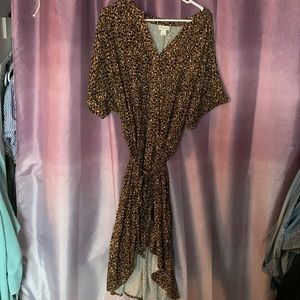 Ava & Viv plus size leopard wrap dress 1X
